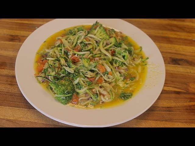 Keto Zoodles Recipe with Scampi Style Sauce