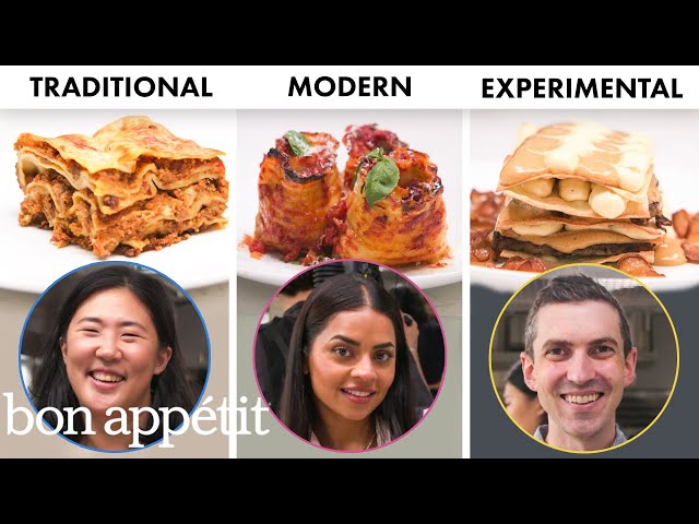 3 Chefs Make Lasagna 3 Ways: Traditional, Modern, and Experimental