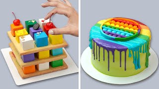 10+ Indulgent Rainbow Cake Decorating Ideas