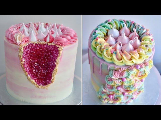 Oddly Satisfying Rainbow Cake Decorating Compilation