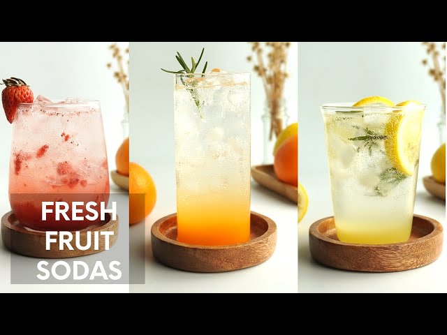 Refreshing Fresh Fruit Sodas