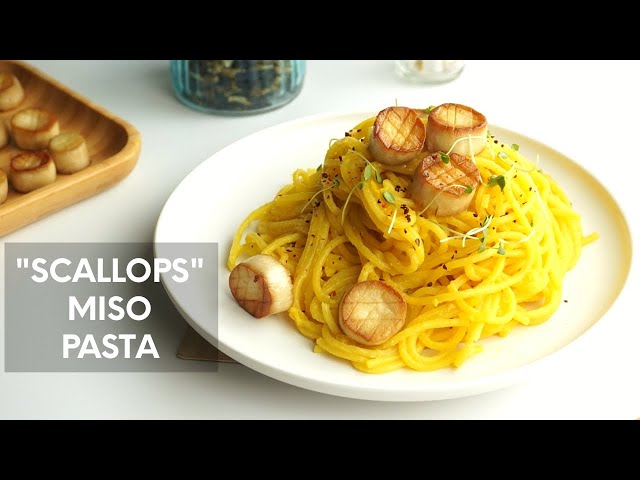 Mushroom Scallops Miso Pasta