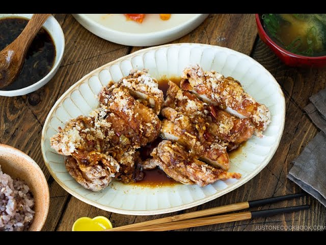 Fried Chicken with Scallion Soy Sauce