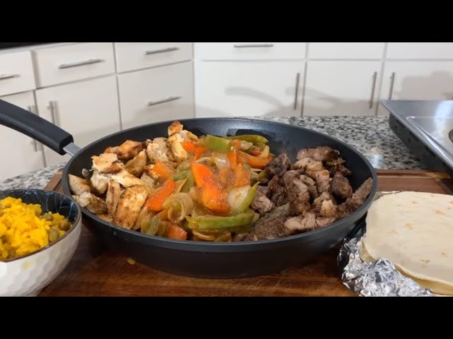 Fajitas with Steak and Chicken