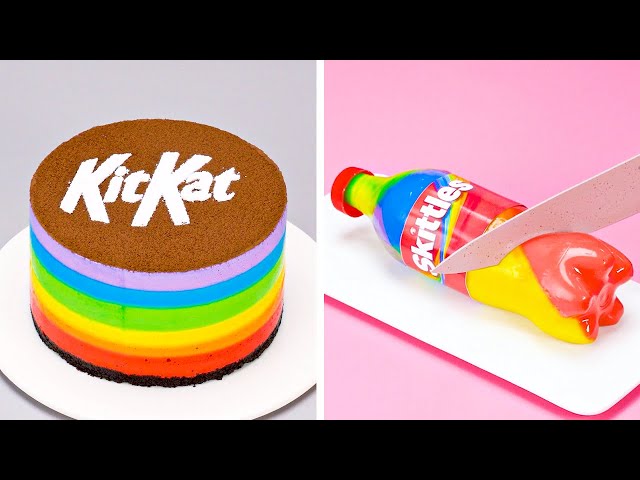 Rainbow Jelly Cake Decorating Ideas