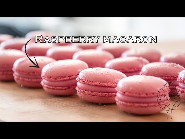 Raspberry macarons
