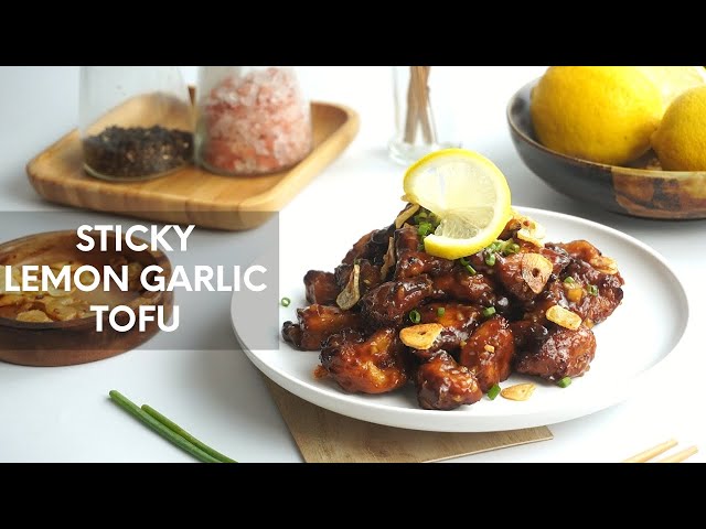 Sticky Lemon Garlic Tofu