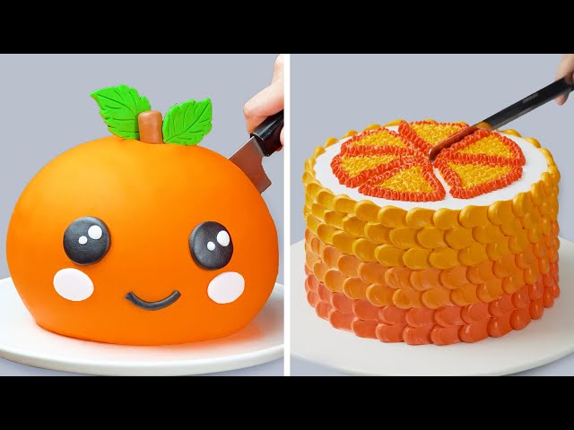Orange Cake Decorating
