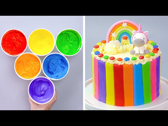 Amazing Rainbow Cake Decorating For The Birthday Party
