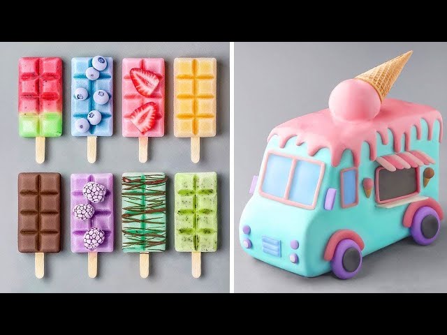 Colorful Cake Popsicle For Summer