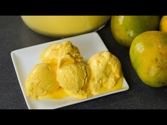Easy Mango Ice Cream Without Condensed Milk