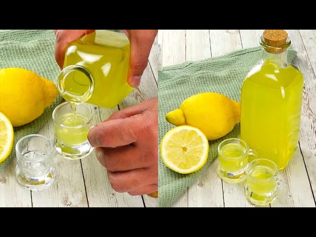 Homemade limoncello