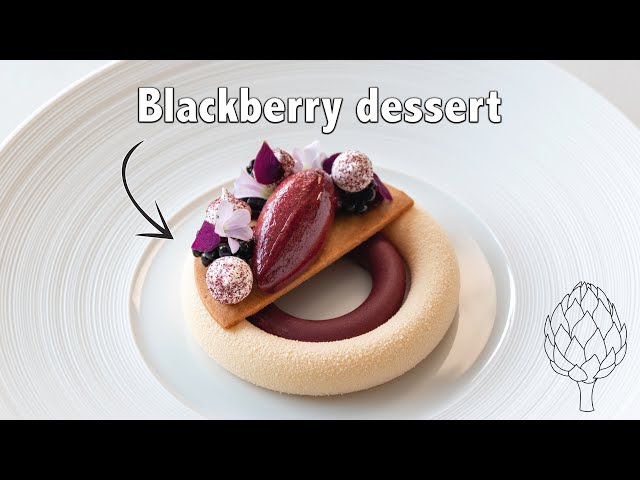 Blackberry & basil dessert