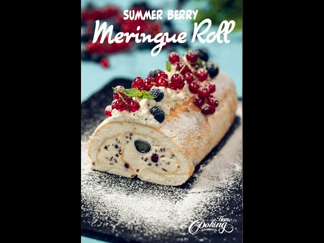 Summer Berry Meringue Roll
