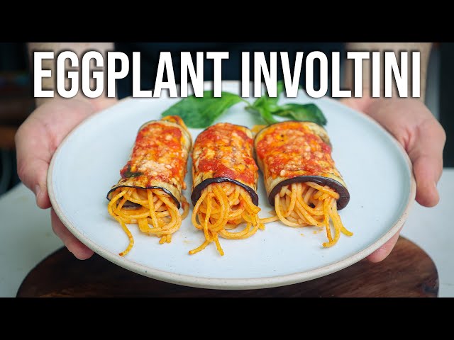 The easiest and most delicious Eggplant Involtini Pasta