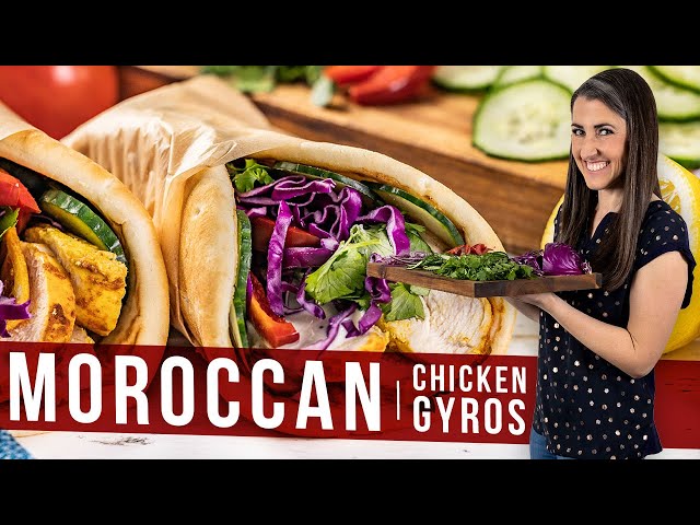 Moroccan Chicken Gyros