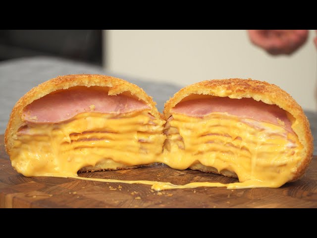 Fried Cheese & Ham Millefeuille