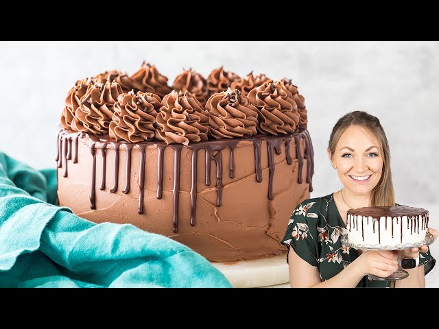 Chocolate Drip on a Cake