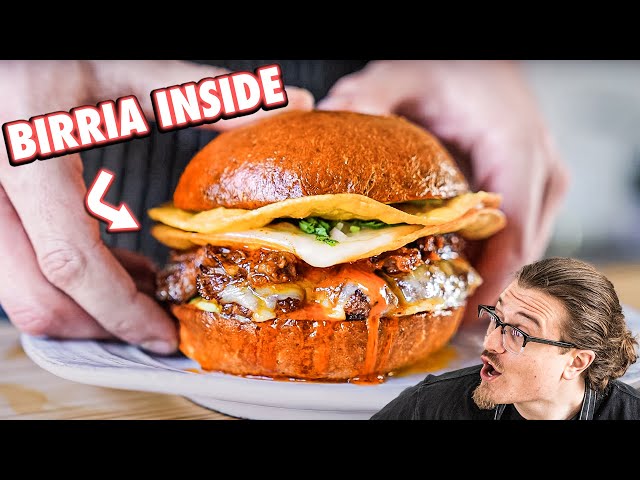The Cheesy Birria Taco Burger