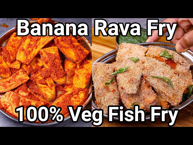 Veg Rava Fish Fry with Raw Banana