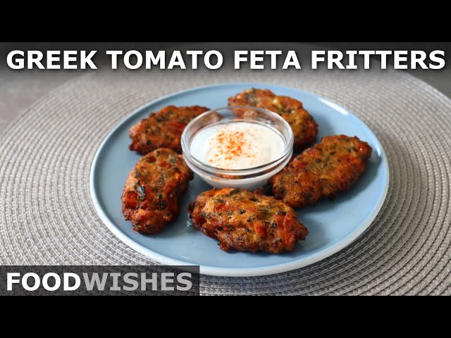 Greek Tomato Feta Fritters