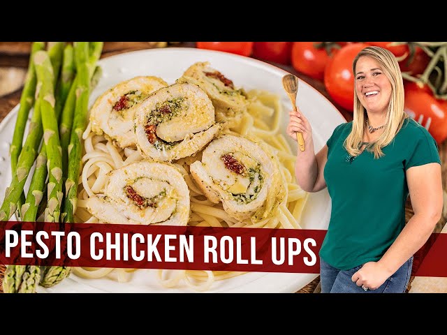 Chicken Pesto Roll Ups