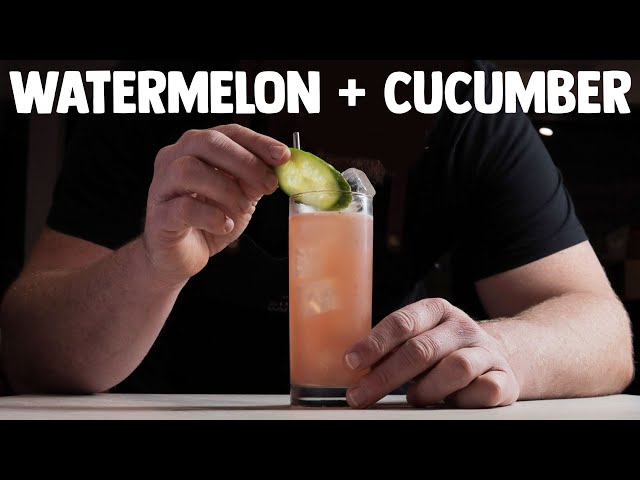 Watermelon cucumber cocktail