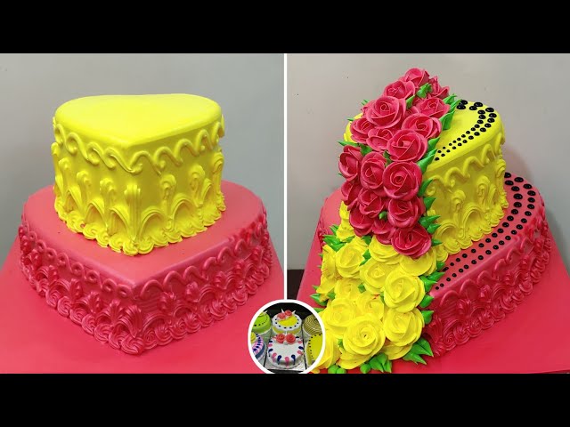 Engagement Flowers Cake Design