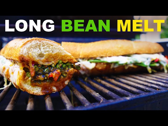 Grilled Chinese long bean sandwich
