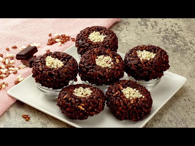 Puffed rice donuts