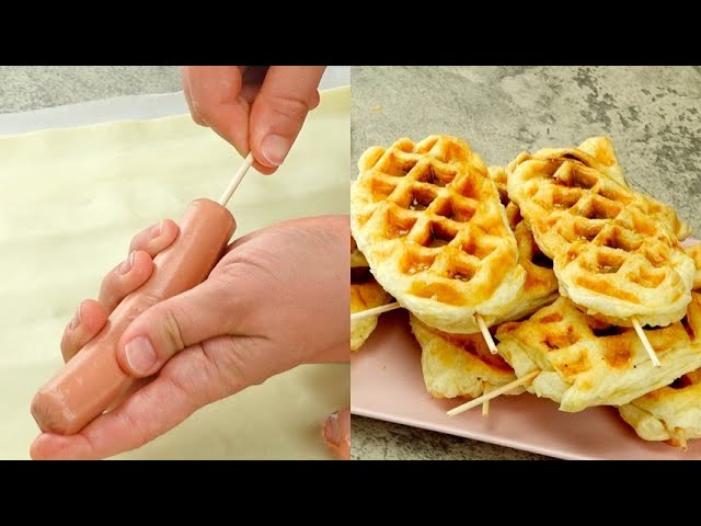 Hot dog waffle