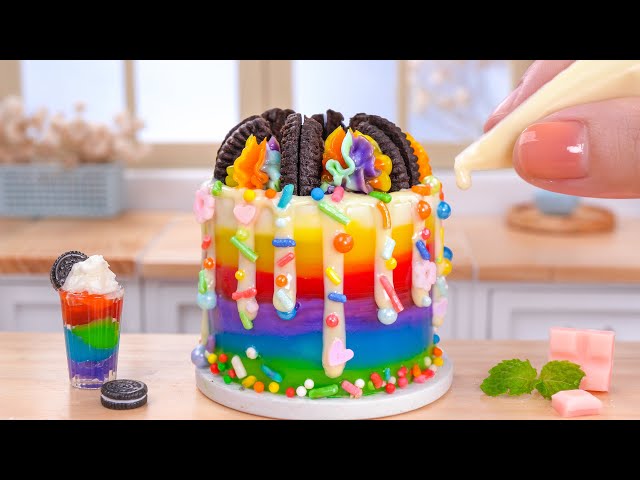 Miniature Chocolate Rainbow Cake Design