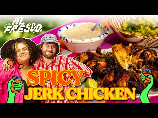 Jerk Poussin with Spicy Mango Salsa