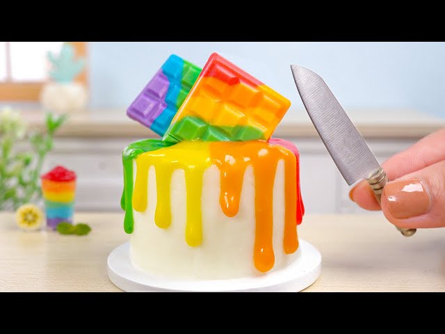  Miniature Rainbow Chocolate Cake Decorating