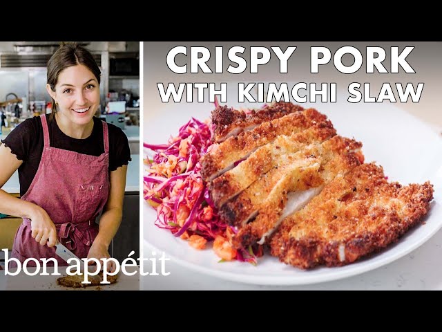 Crispy Pork With Kimchi Slaw