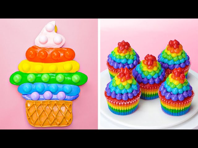 Rainbow Cupcake Decorating