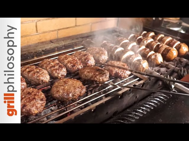 Mutton burger patties with grilled eggplants - EASY RECIPE (EN subs) | Grill philosophy