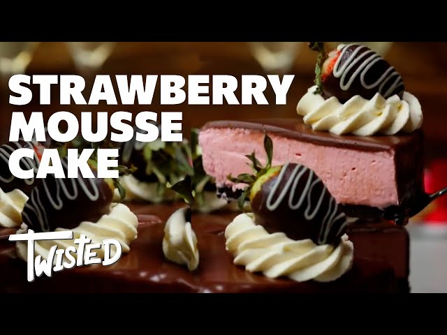 Chocolate Covered Strawberry Mousse Cake