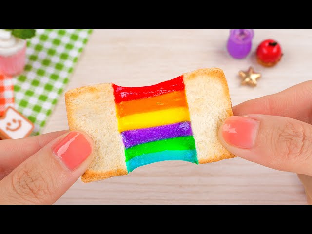 Miniature Rainbow Cheese Sandwich