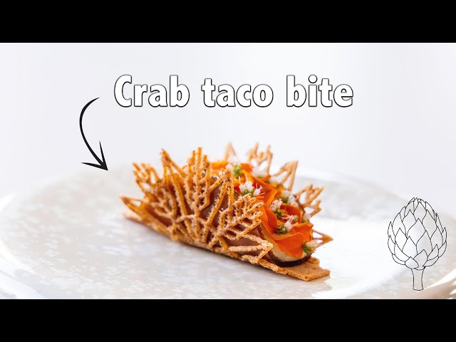 Crab taco bite
