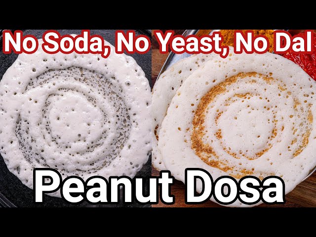 Peanut Dosa & Red Chatni Healthy Morning Breakfast
