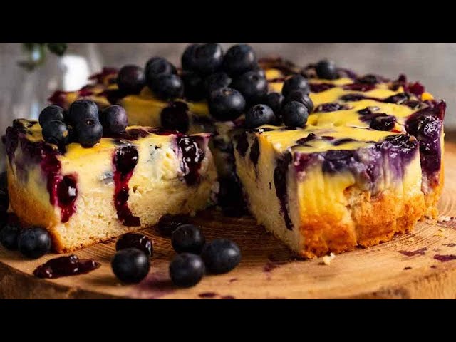 Blueberry Custard Cake