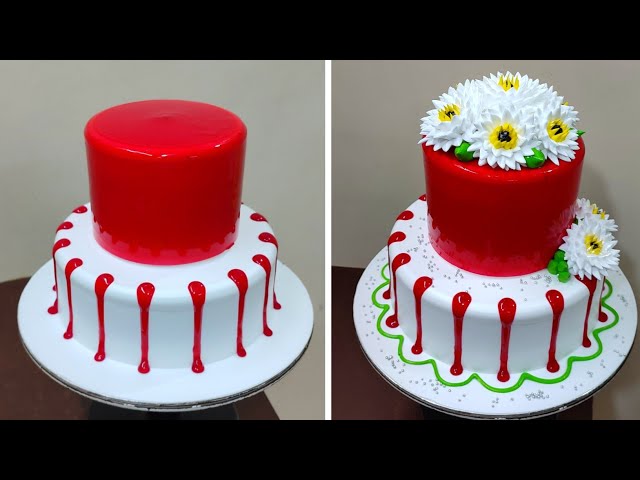 Red Jelly Step birthday cake design from Top Cake Master - recipe on Niftyrecipe.com