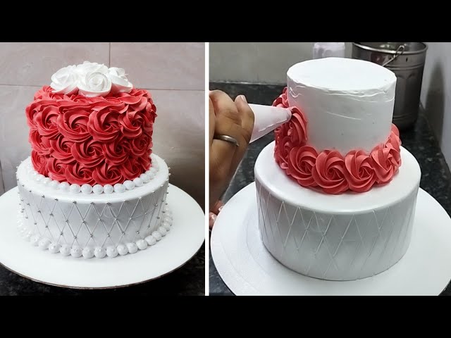 Two Tire Red Velvet Engagement Cake