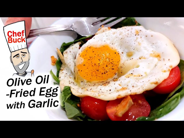 Olive Oil-Fried Eggs with Garlic