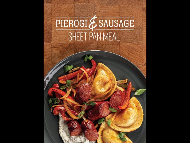 Sheet Pan Pierogi with Sausage, Onions, and Peppers