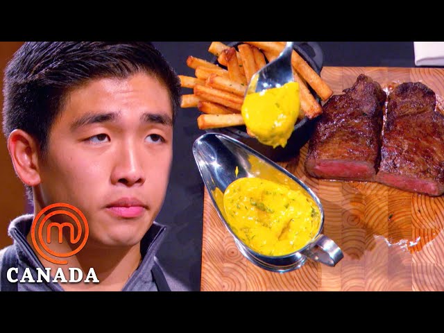 Eric Chongs Steak Frites with Bearnaise Sauce Dish | MasterChef Canada | MasterChef World