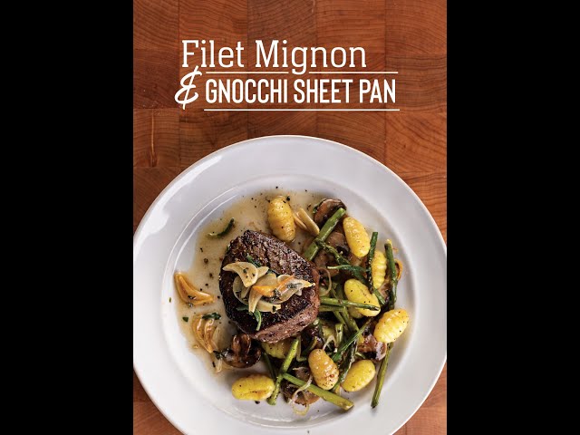 Sheet Pan Filet Mignon and Gnocchi with Garlic and Sage Brown Butter