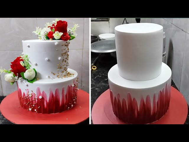 Two Tire Engagement Cake Decorating Ideas from New Cake Wala - recipe on  