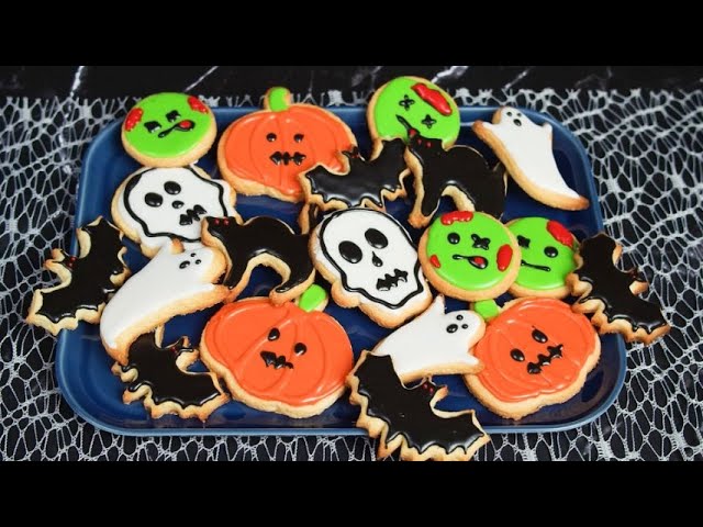 Glazed Halloween cookies